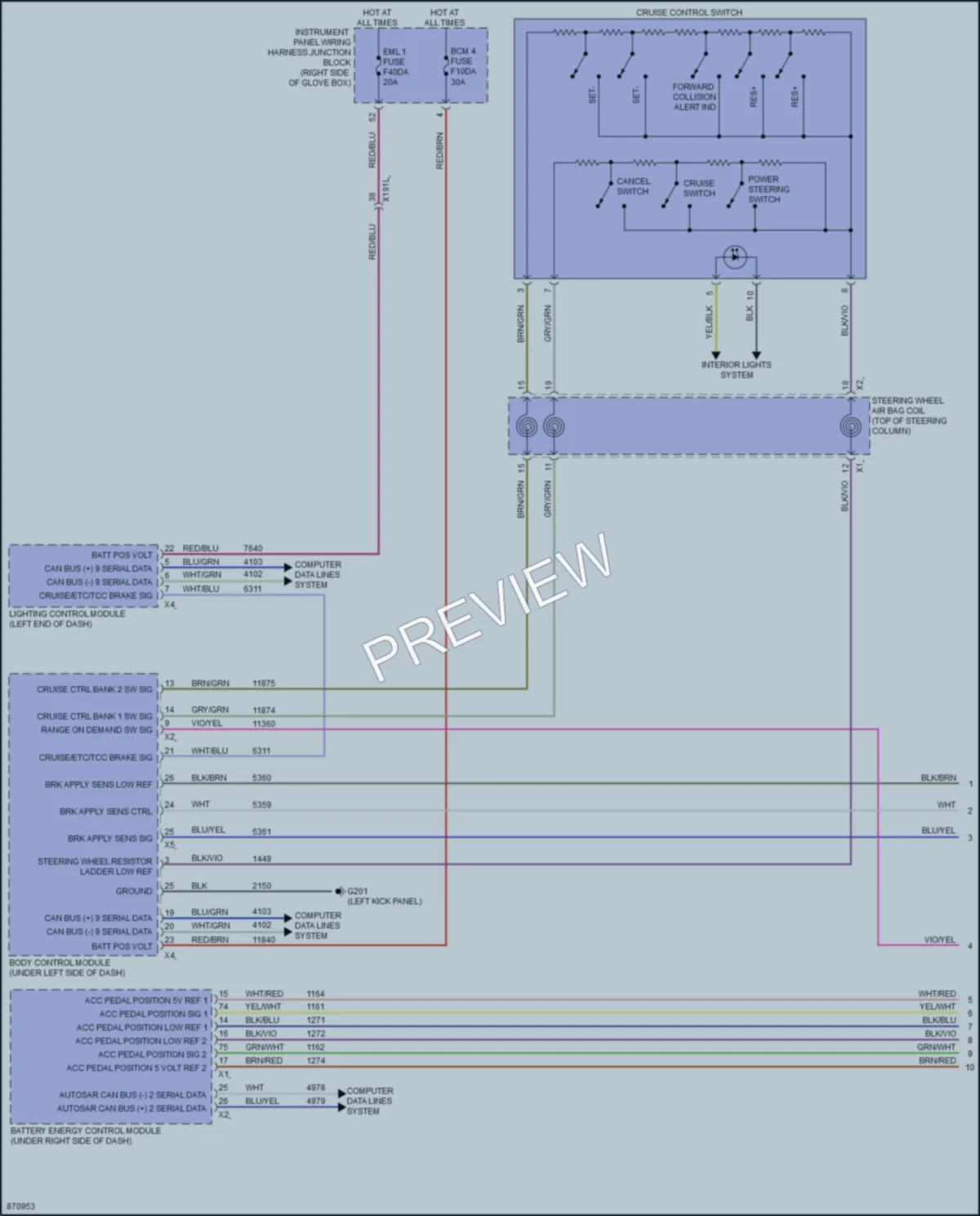 2024 Chevrolet BlazerEV Cruise Control wiring diagram preview