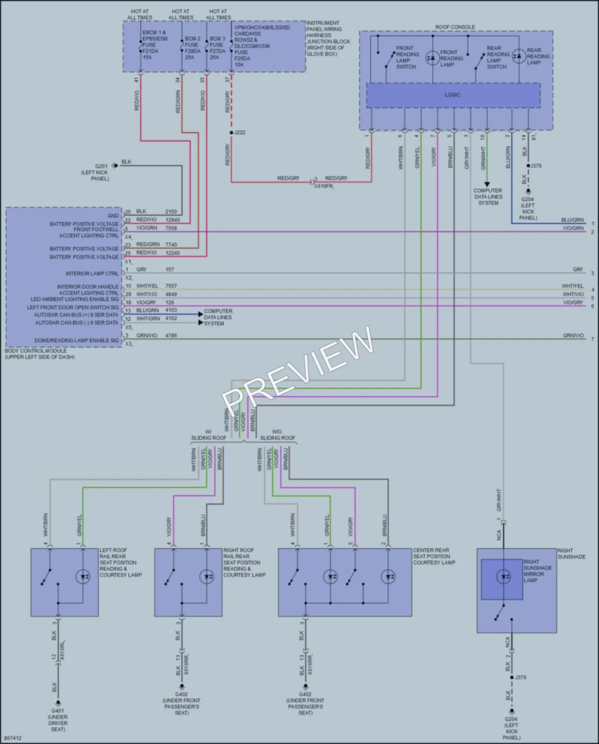 2024 Chevrolet BlazerEV Interior Lights wiring diagram preview