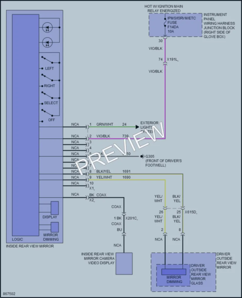 2024 Chevrolet BlazerEV Power Mirrors wiring diagram preview
