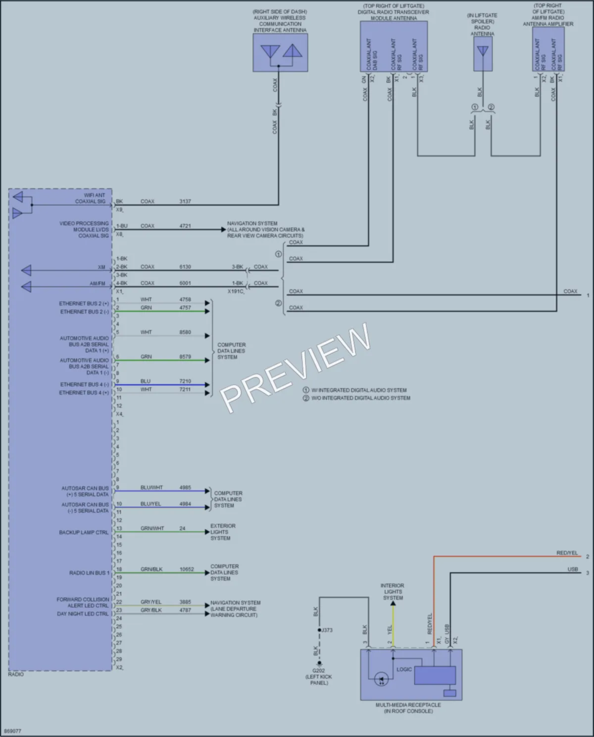 2024 Chevrolet BlazerEV Radio wiring diagram preview