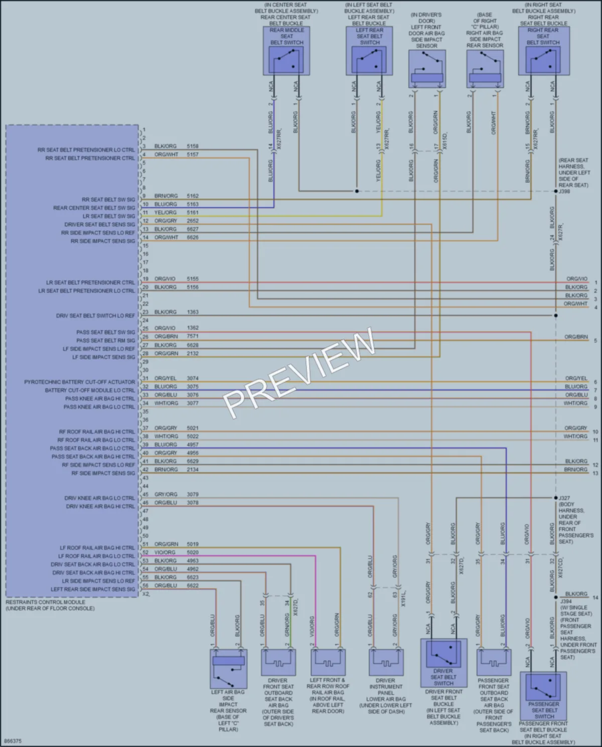 2024 Chevrolet BlazerEV Supplemental Restraints wiring diagram preview