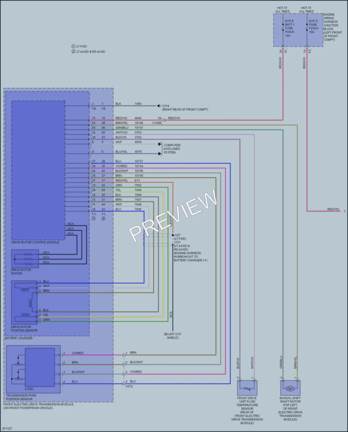 2024 Chevrolet BlazerEV Transmission wiring diagram preview