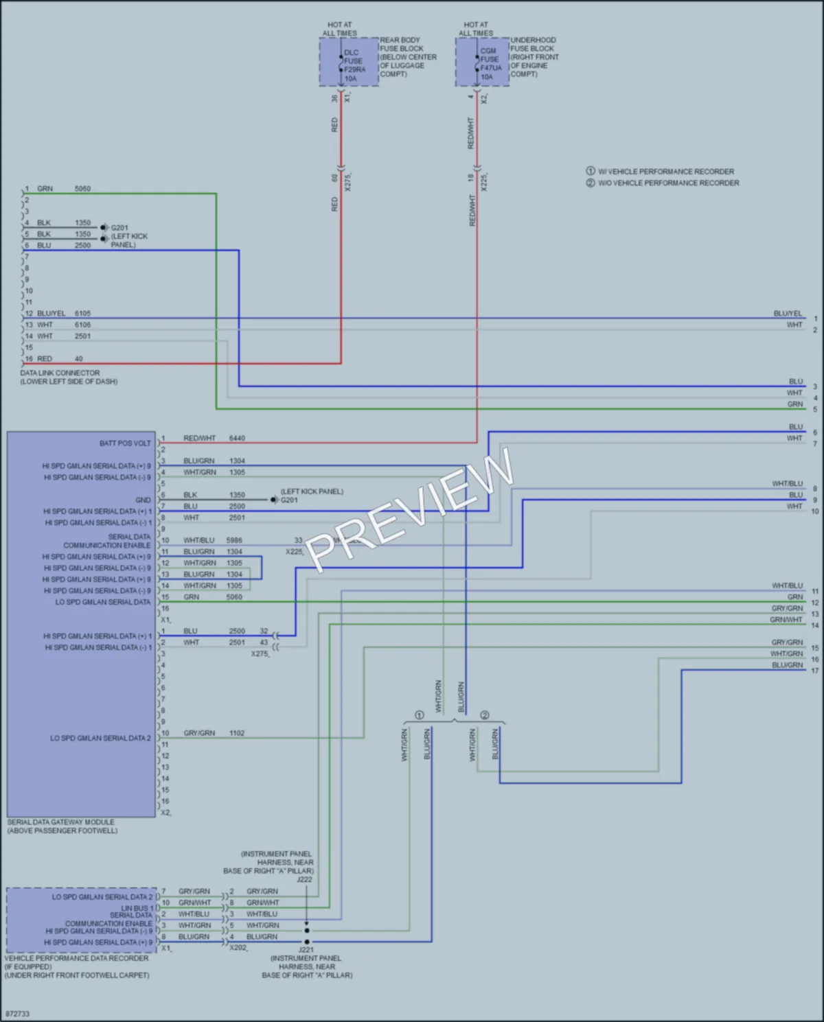 2024 Chevrolet Camaro Computer Data Lines wiring diagram preview
