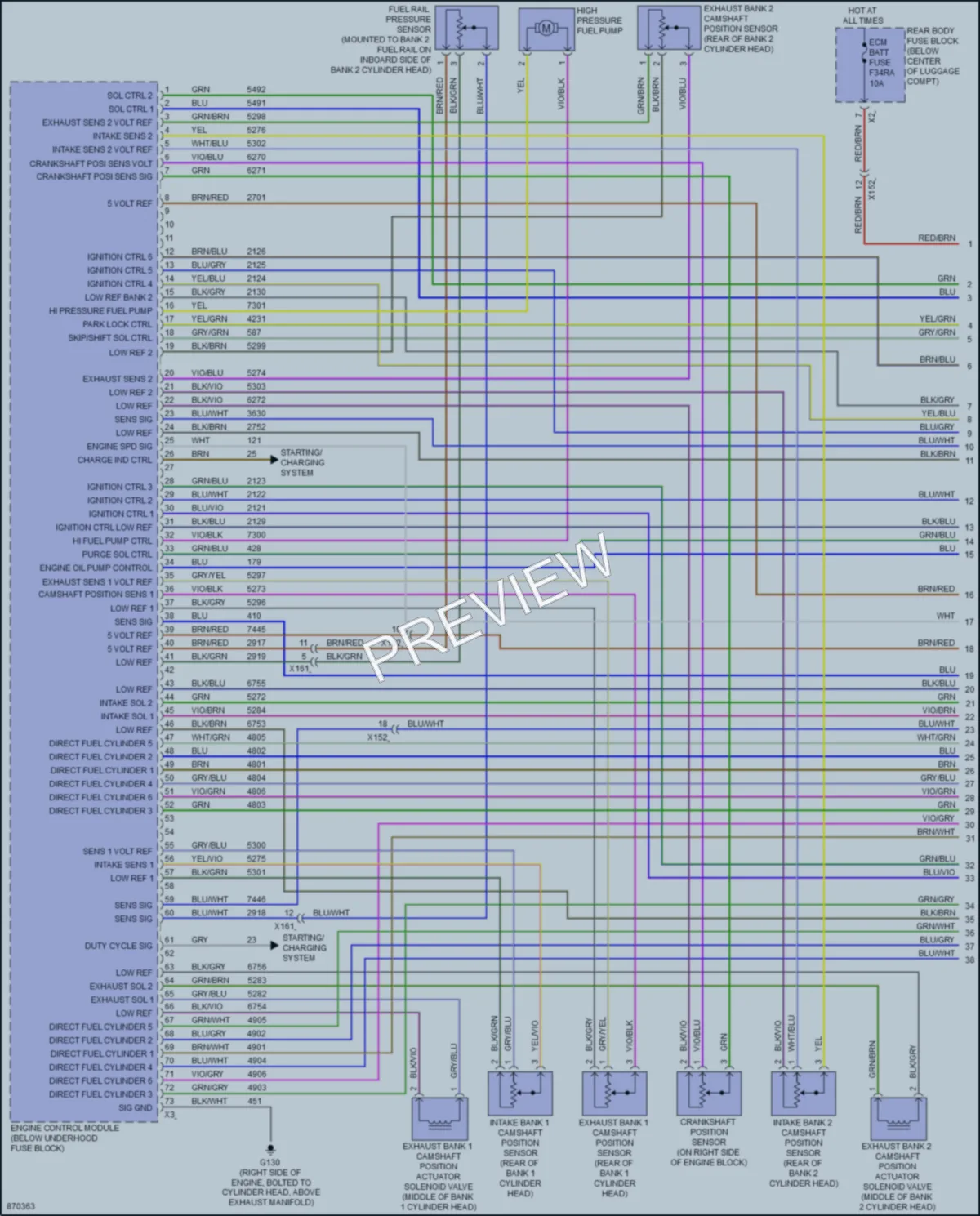 2024 Chevrolet Camaro Engine Performance wiring diagram preview
