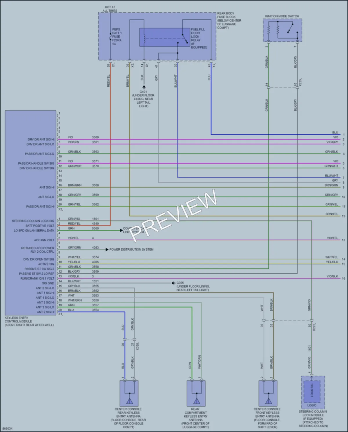 2024 Chevrolet Camaro Power Door Locks wiring diagram preview