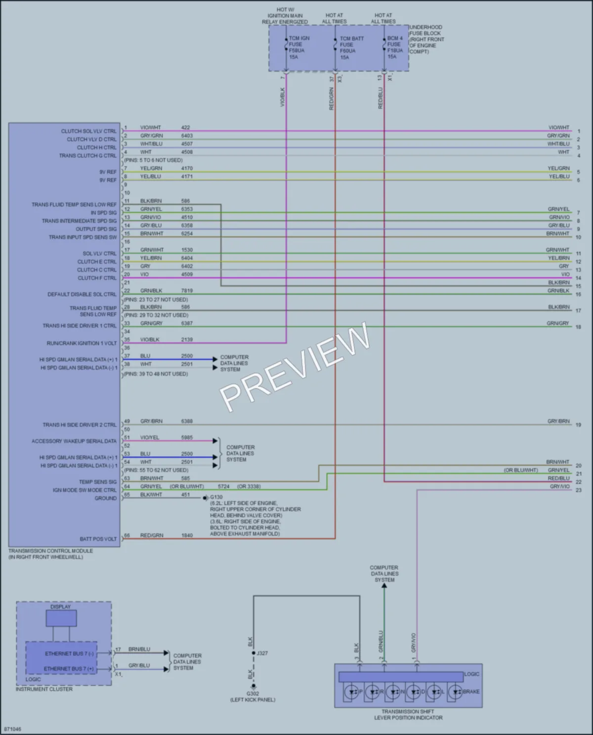 2024 Chevrolet Camaro Transmission wiring diagram preview
