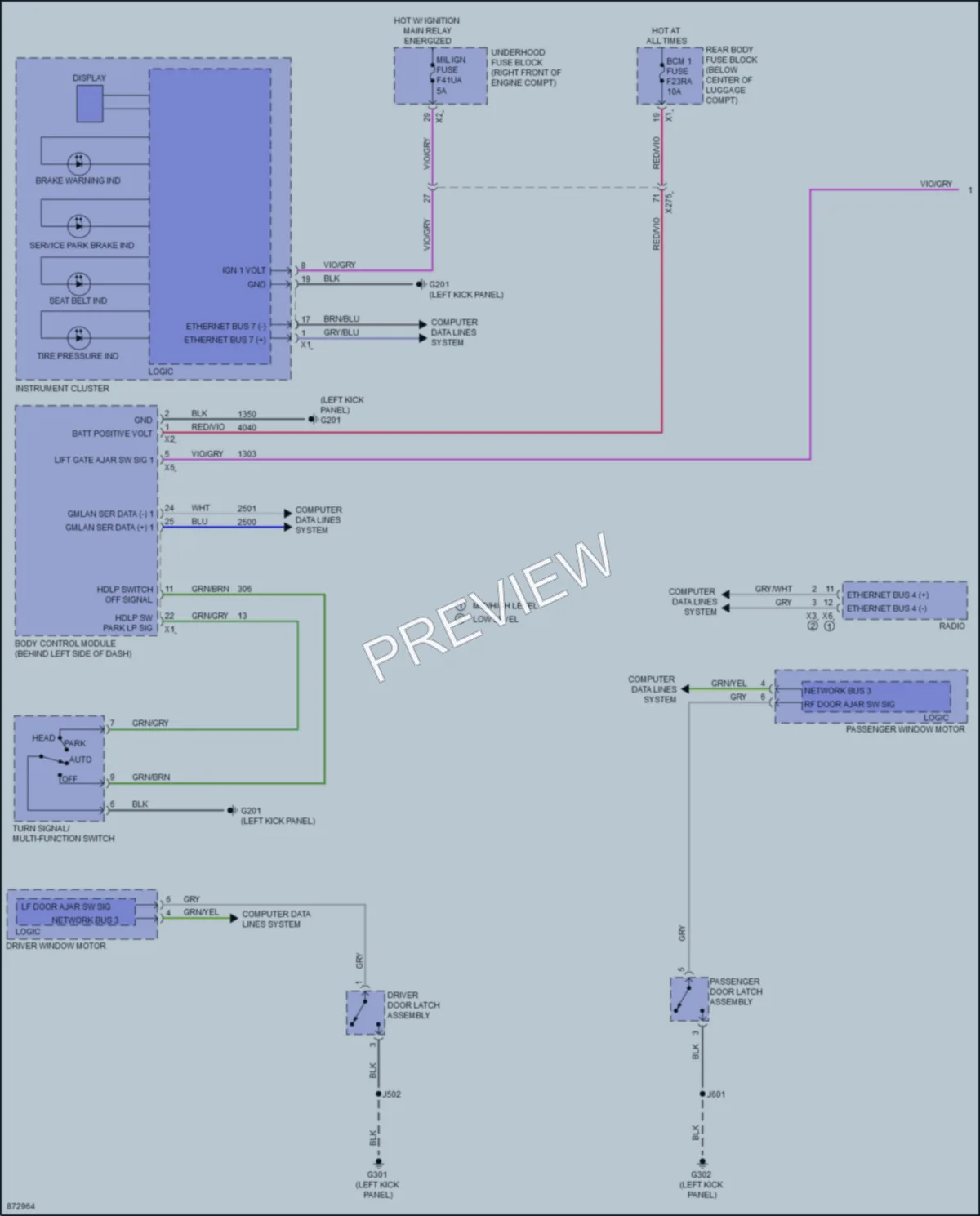 2024 Chevrolet Camaro Warning Systems wiring diagram preview