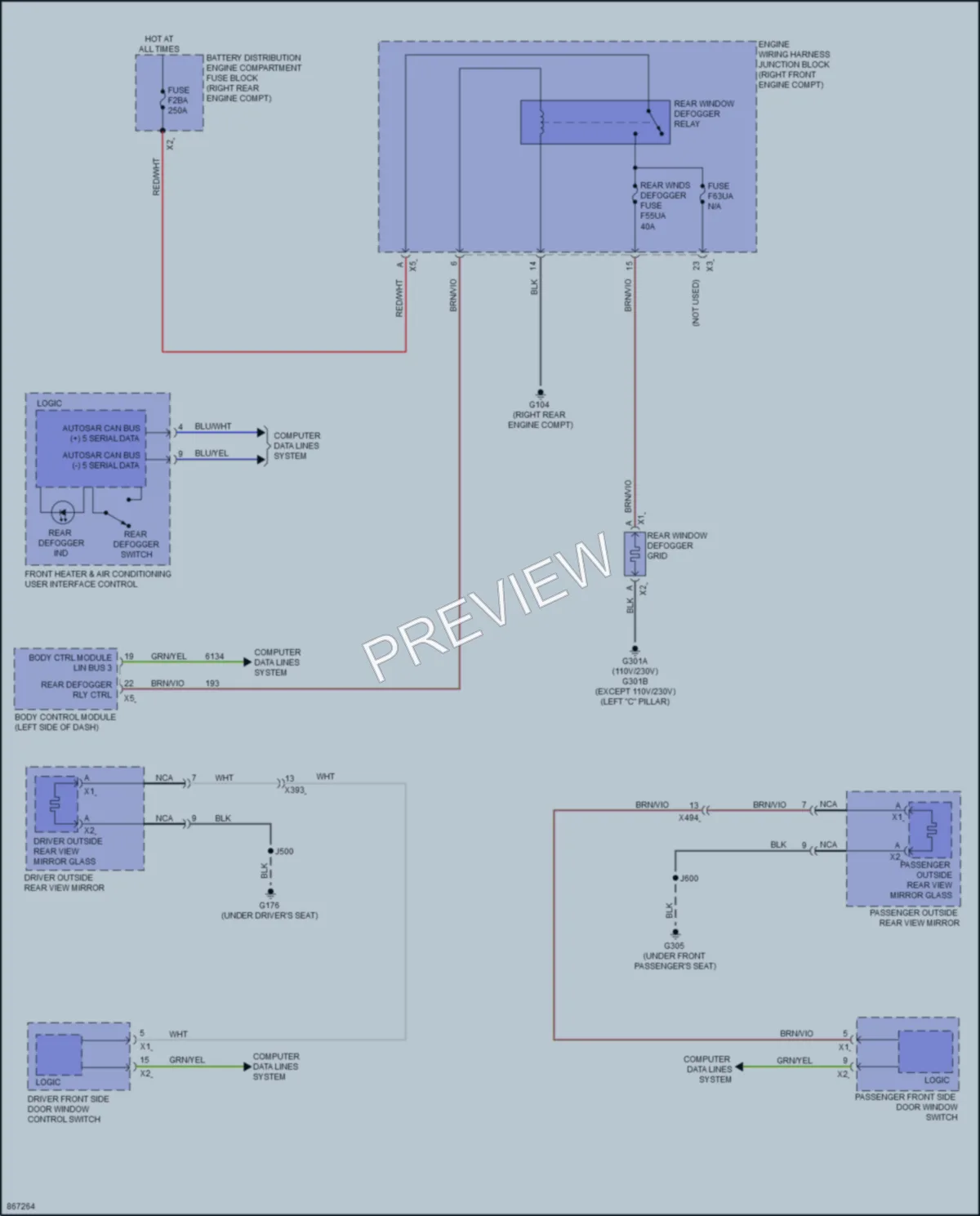 2024 Chevrolet Colorado Defoggers wiring diagram preview