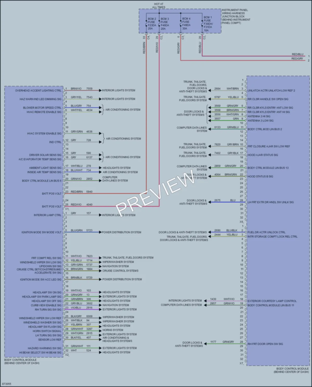 2024 Chevrolet CorvetteERay Body Control Modules wiring diagram preview