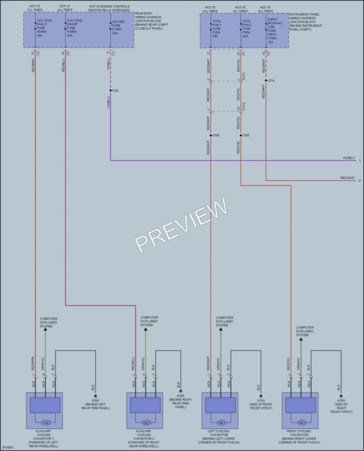 2024 Chevrolet CorvetteERay Cooling Fan wiring diagram preview