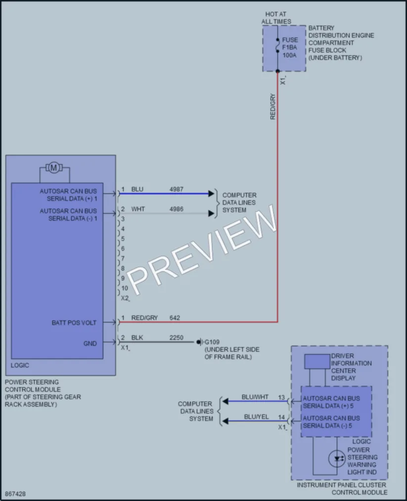 2024 Chevrolet CorvetteERay Electronic Power Steering wiring diagram preview
