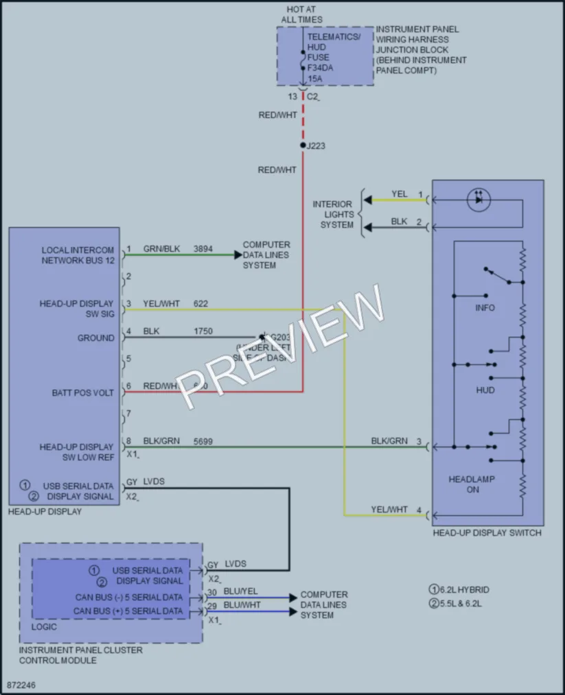 2024 Chevrolet CorvetteERay Instrument Cluster wiring diagram preview