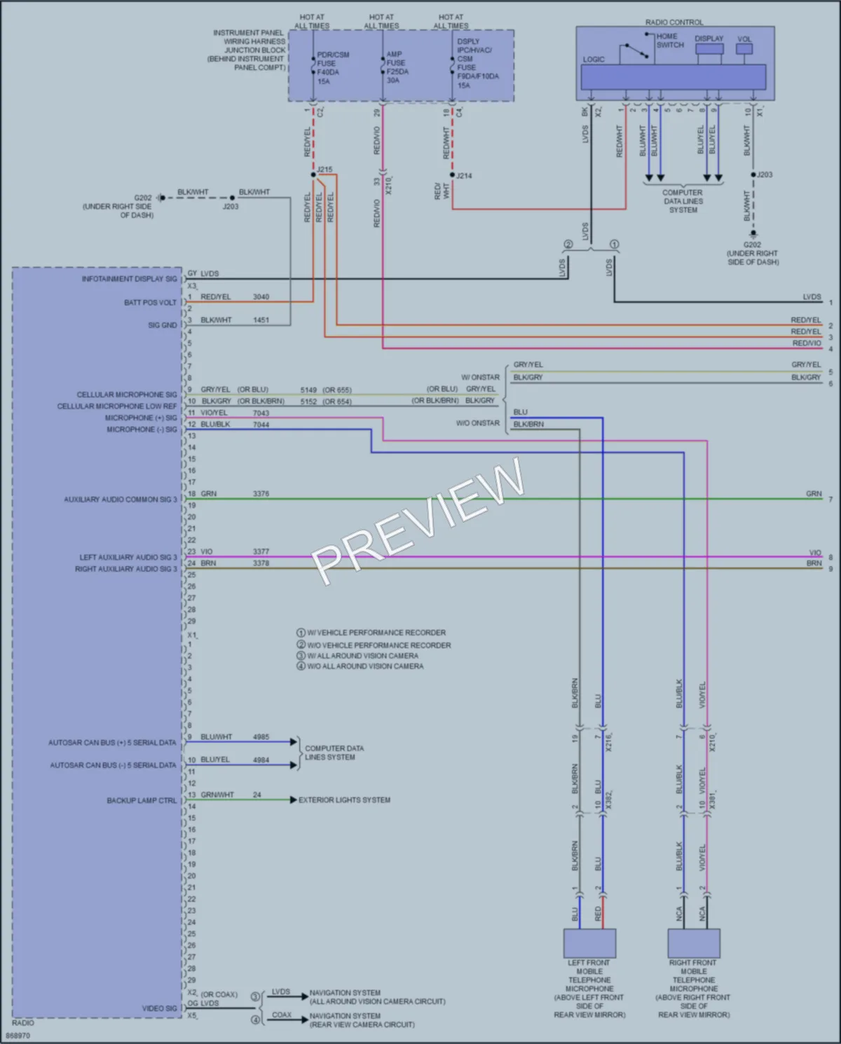 2024 Chevrolet CorvetteStingray Radio wiring diagram preview