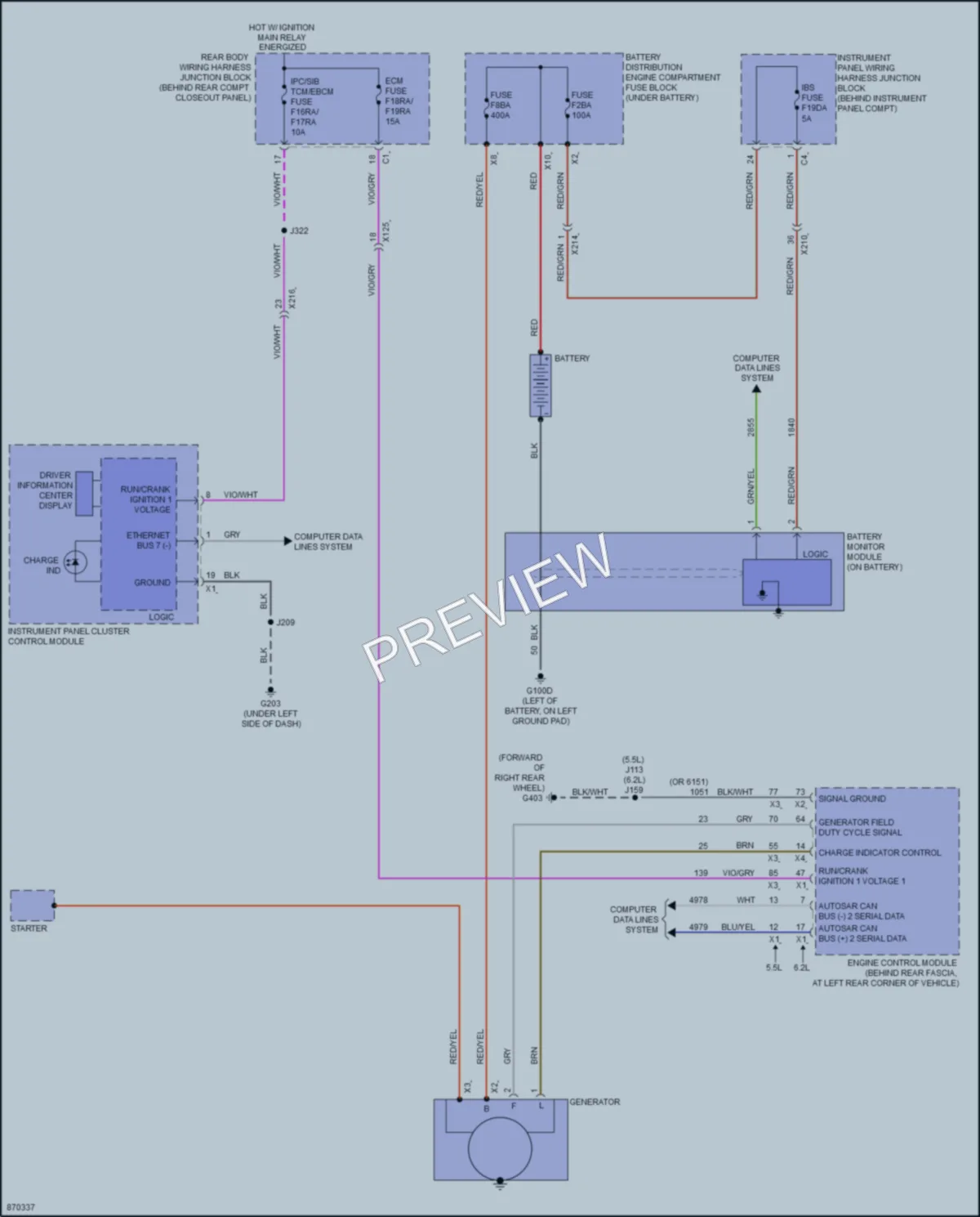 2024 Chevrolet CorvetteStingray Starting Charging wiring diagram preview