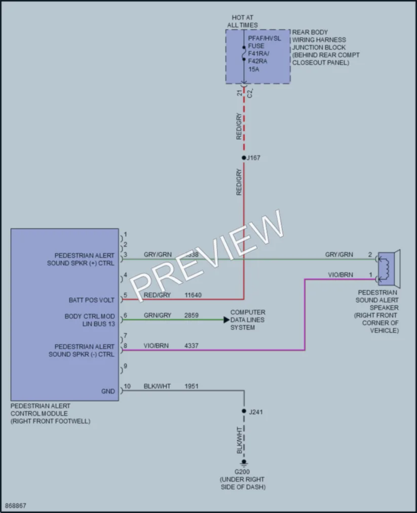 2024 Chevrolet CorvetteZ06 Active Bodyworks wiring diagram preview
