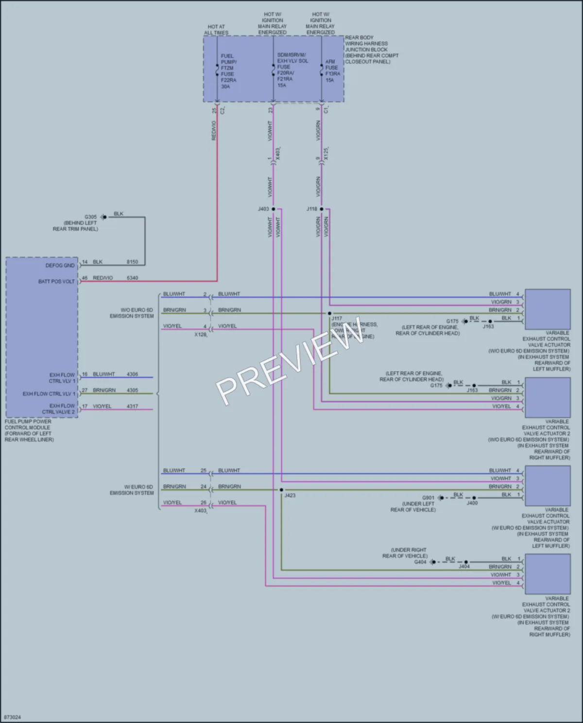 2024 Chevrolet CorvetteZ06 Electronic Muffler wiring diagram preview