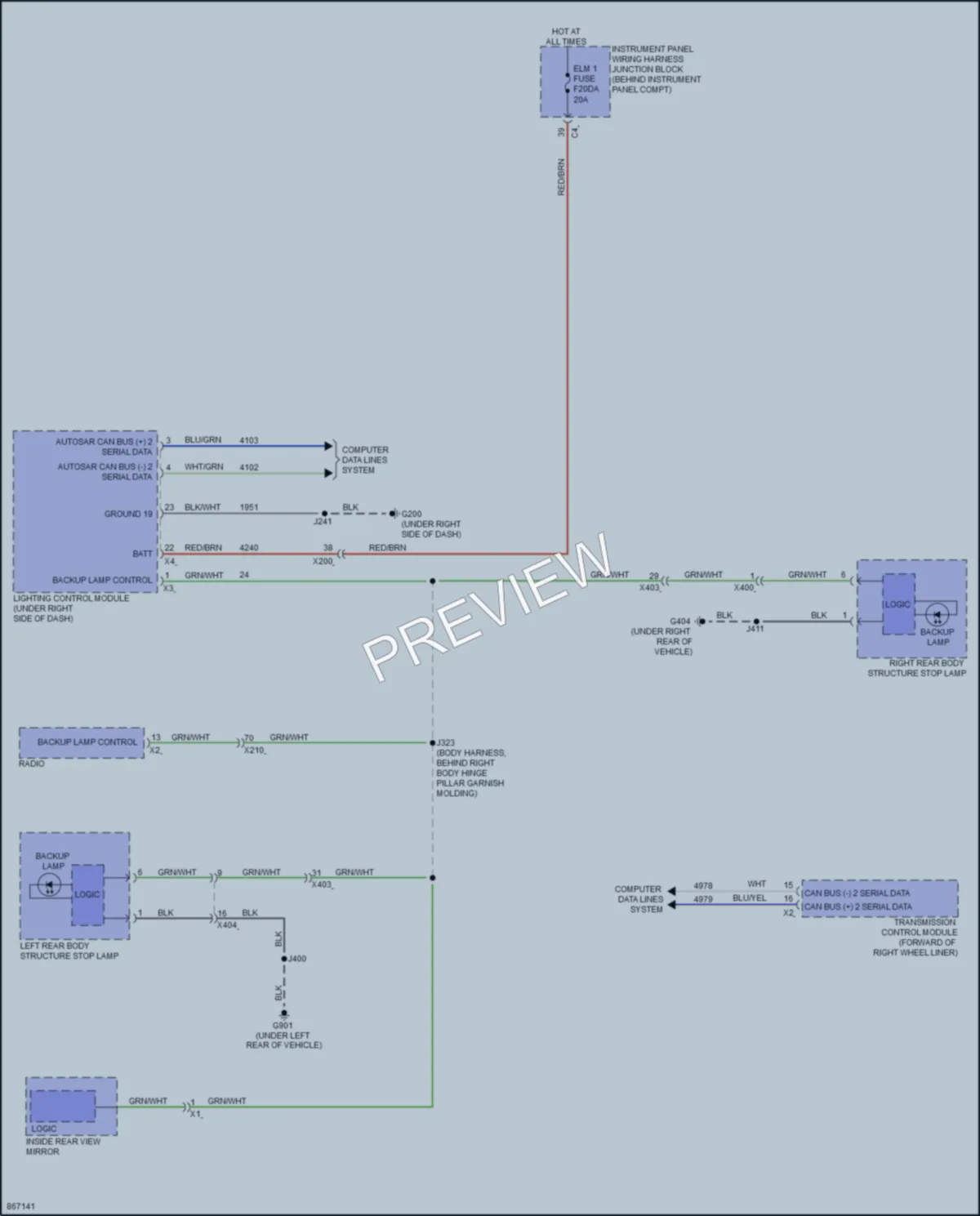2024 Chevrolet CorvetteZ06 Exterior Lights wiring diagram preview