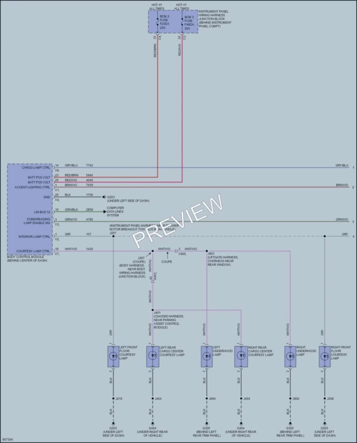 2024 Chevrolet CorvetteZ06 Interior Lights wiring diagram preview