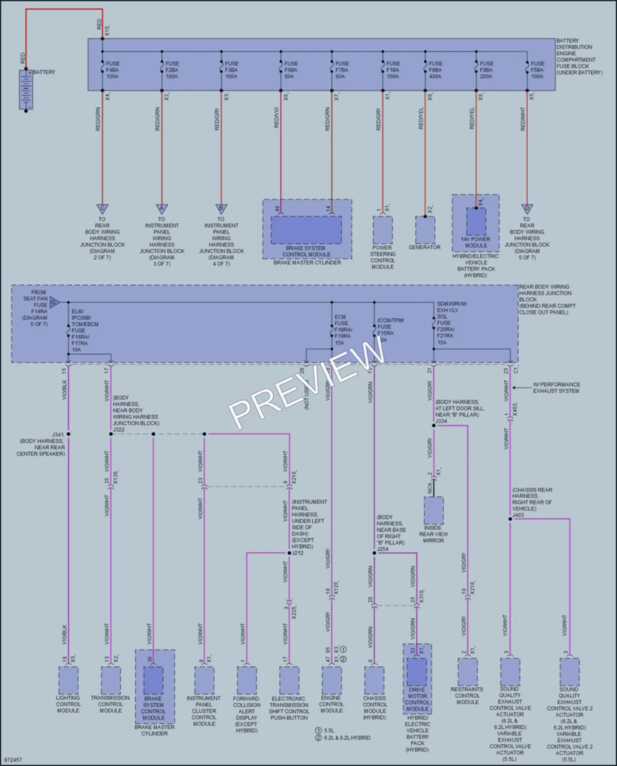 2024 Chevrolet CorvetteZ06 Power Distribution wiring diagram preview