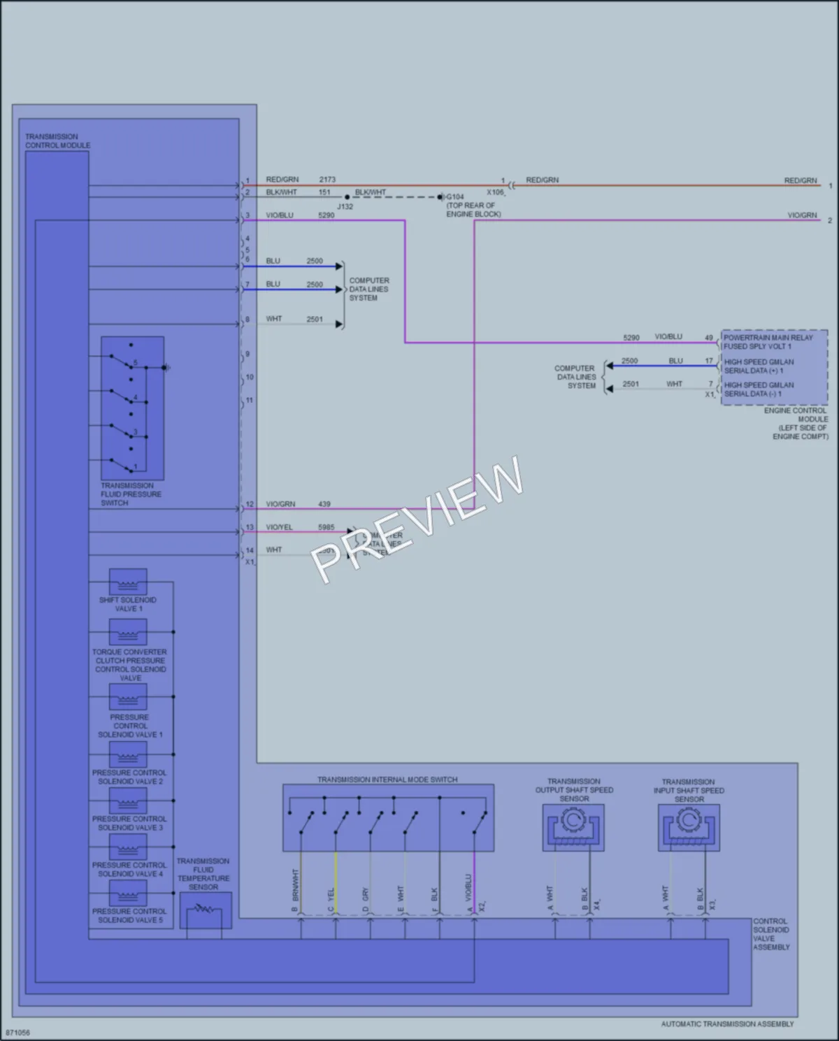 2024 Chevrolet Equinox Transmission wiring diagram preview