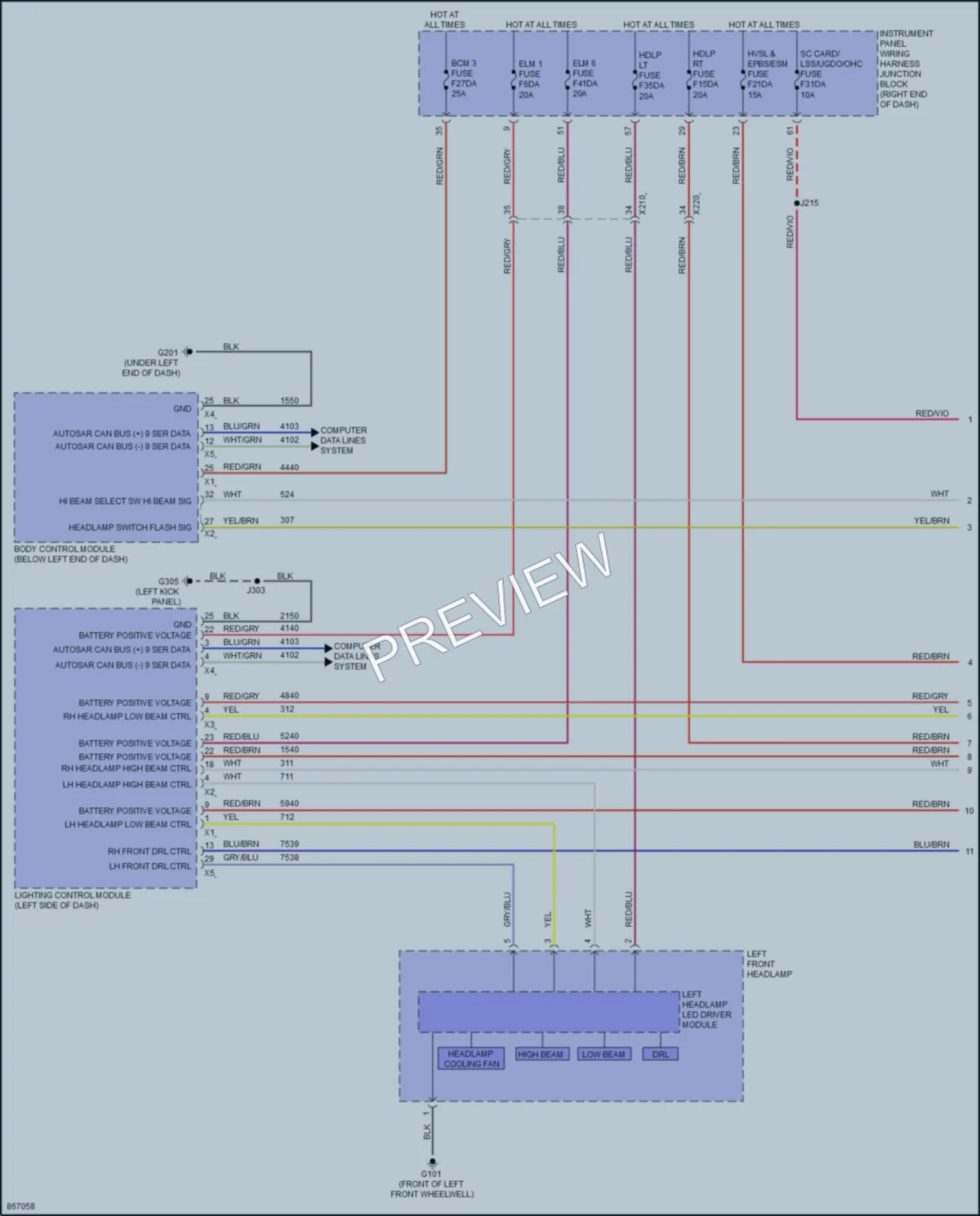 2024 Chevrolet EquinoxEV Headlights wiring diagram preview