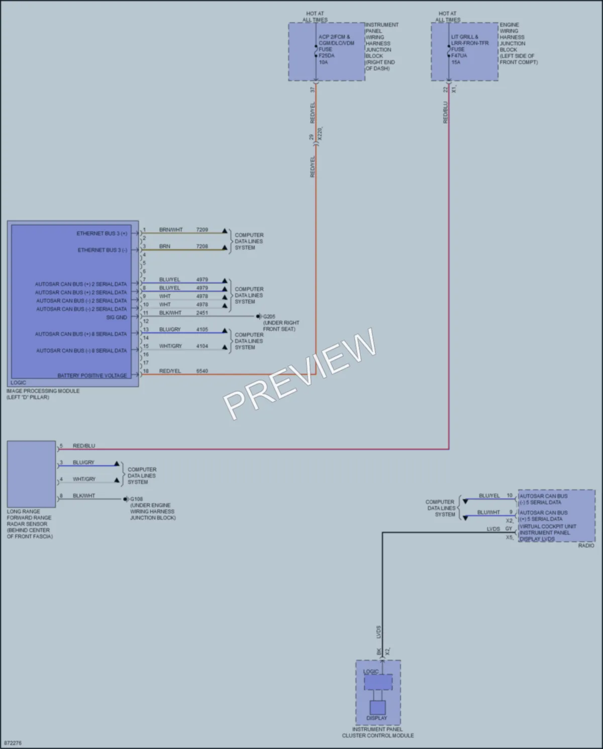 2024 Chevrolet EquinoxEV Instrument Cluster wiring diagram preview