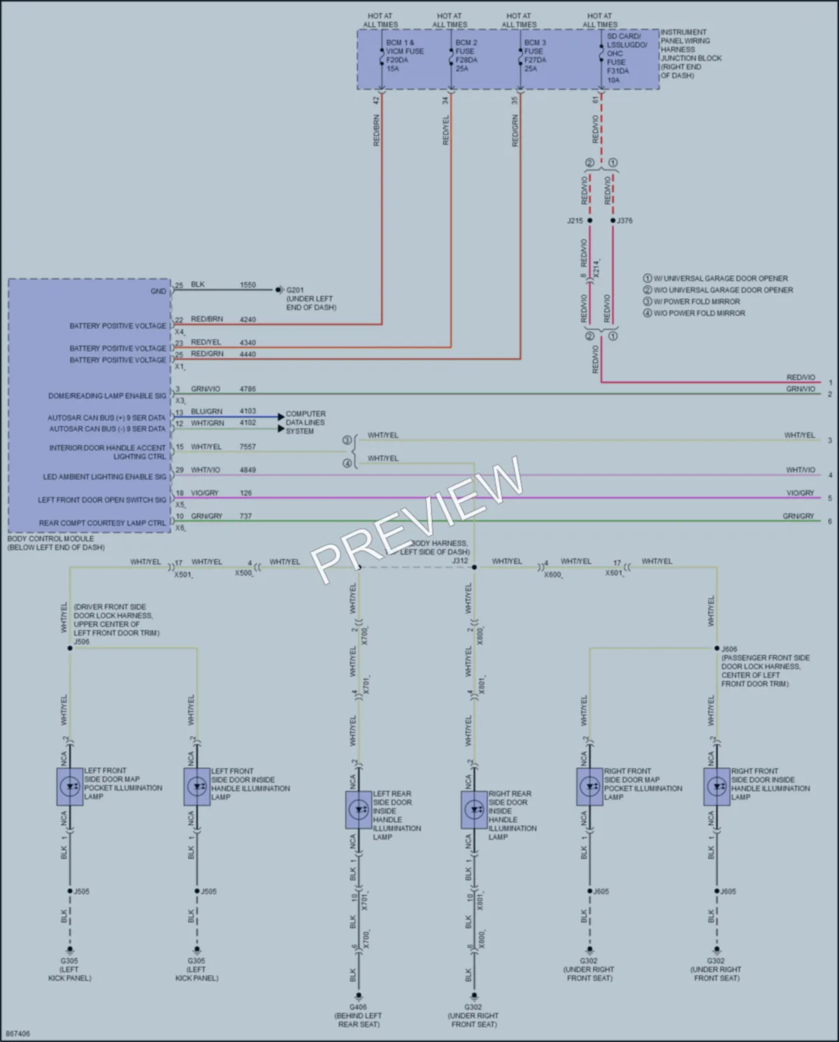 2024 Chevrolet EquinoxEV Interior Lights wiring diagram preview