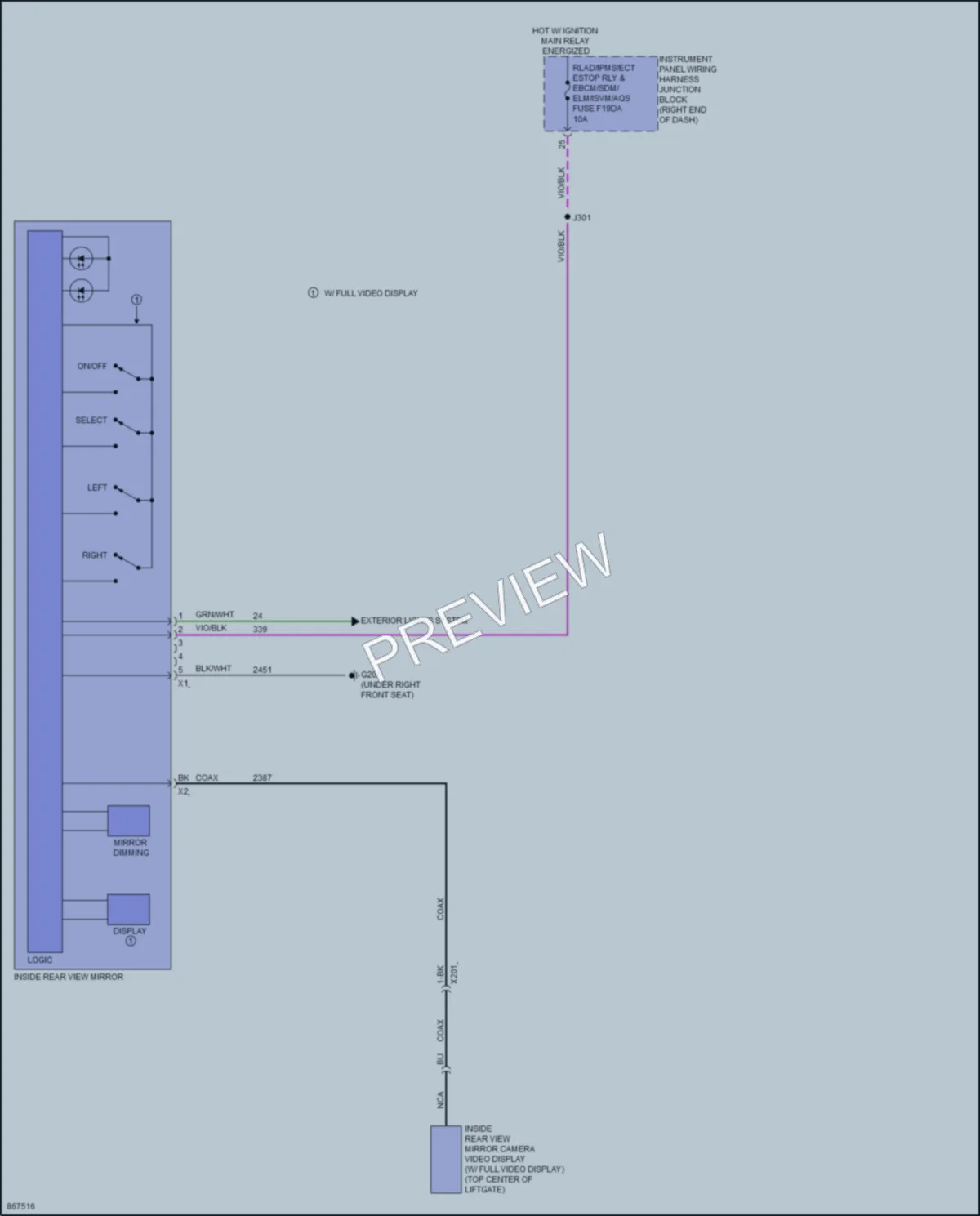 2024 Chevrolet EquinoxEV Power Mirrors wiring diagram preview