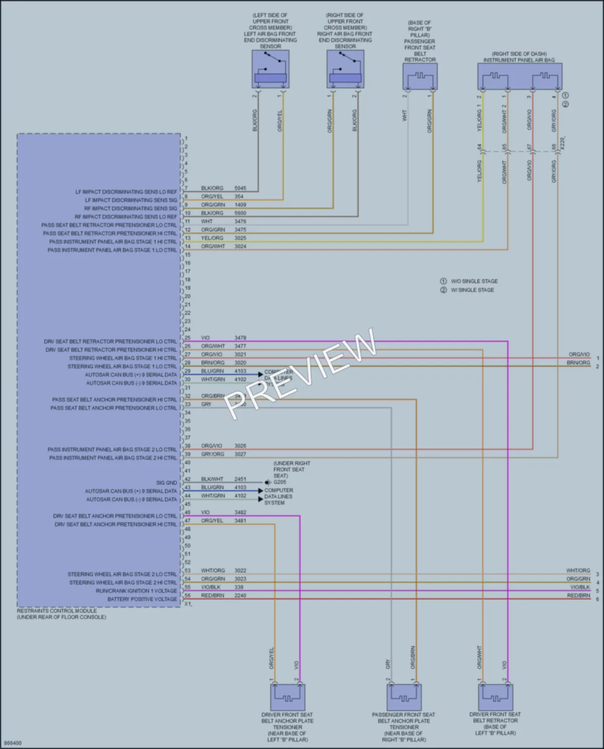 2024 Chevrolet EquinoxEV Supplemental Restraints wiring diagram preview