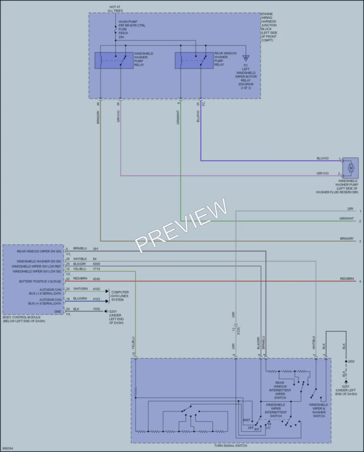 2024 Chevrolet EquinoxEV Wiper Washer wiring diagram preview