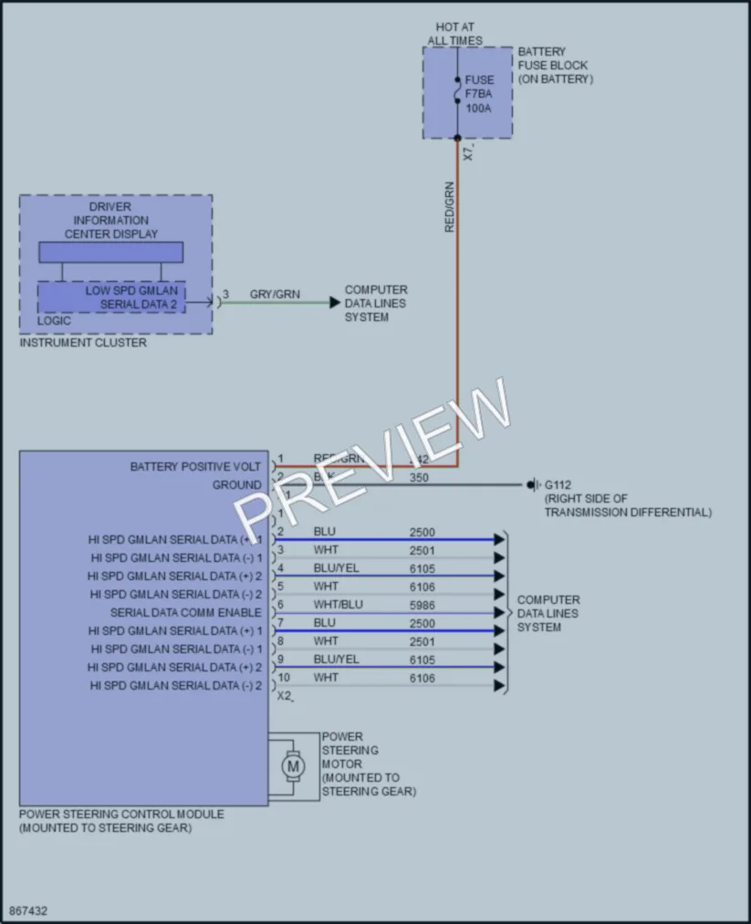 2024 Chevrolet Malibu Electronic Power Steering wiring diagram preview