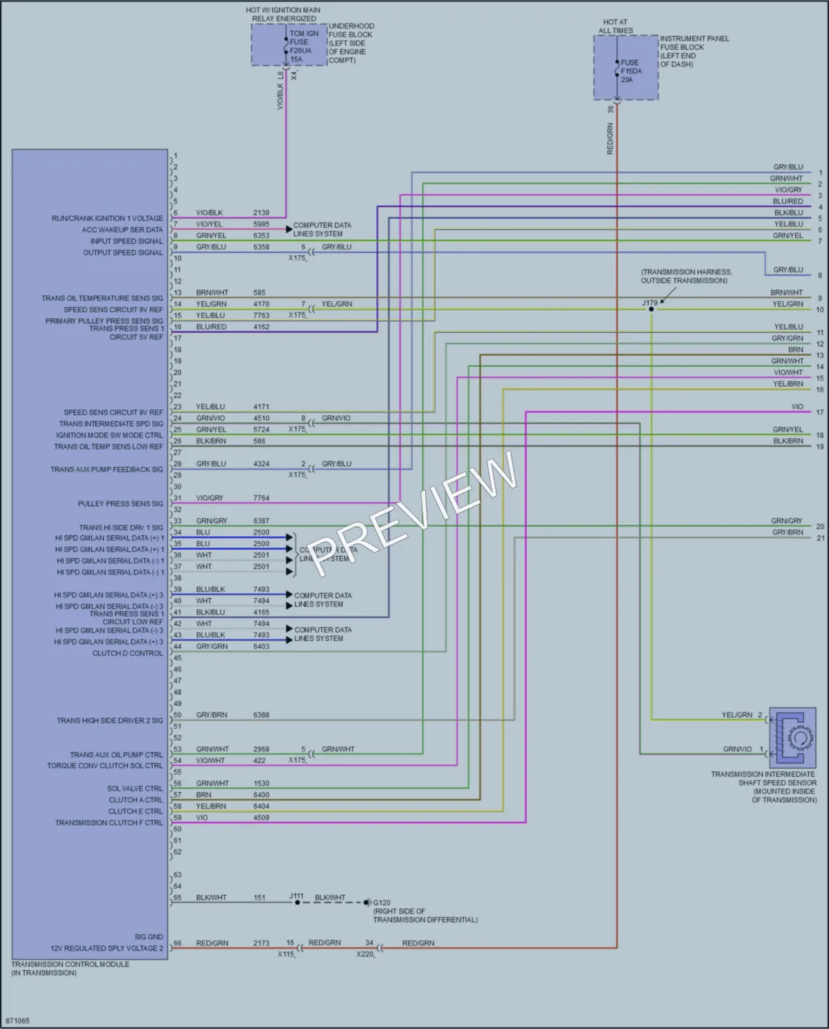 2024 Chevrolet Malibu Transmission wiring diagram preview