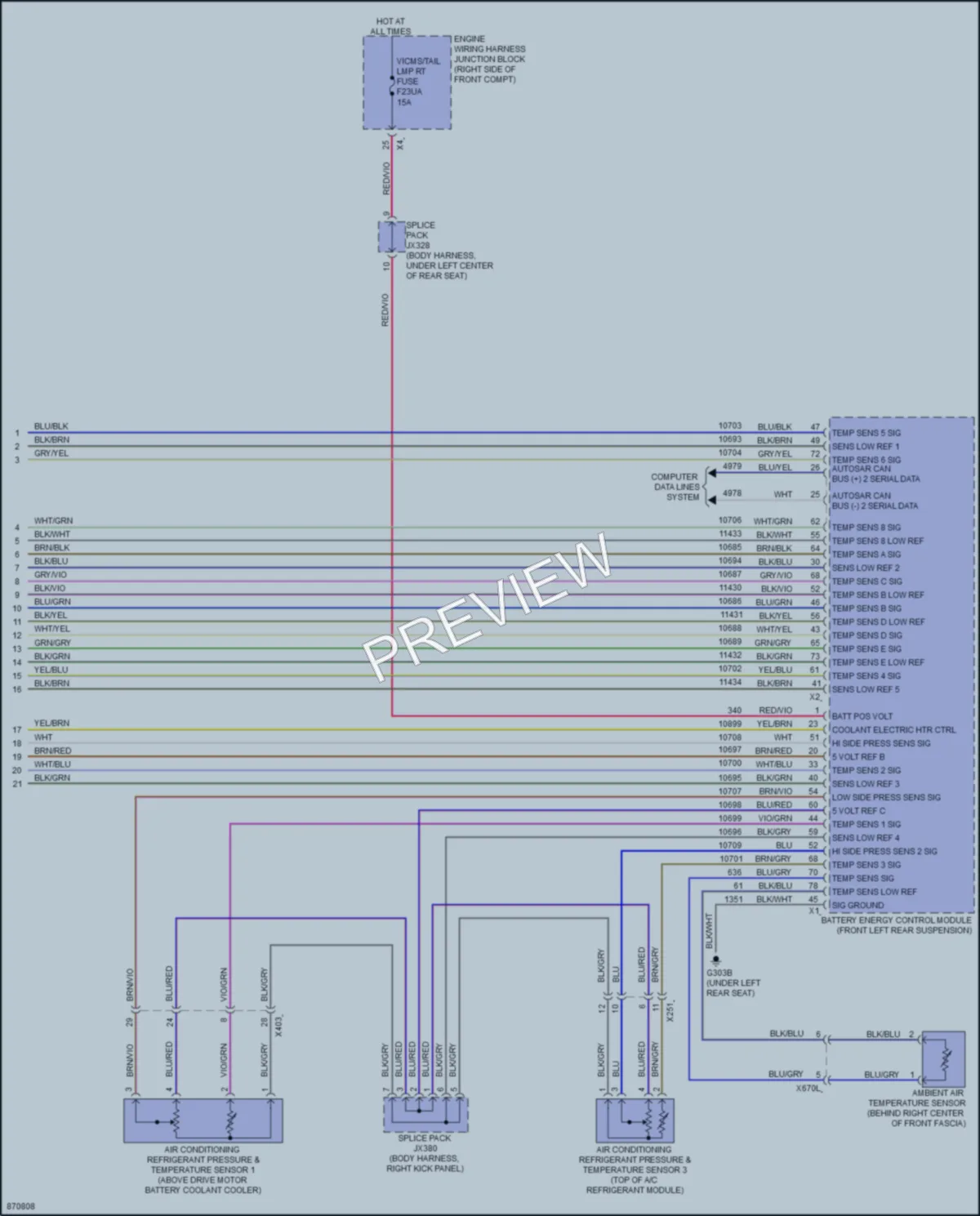 2024 Chevrolet SilveradoEV Air Conditioning wiring diagram preview