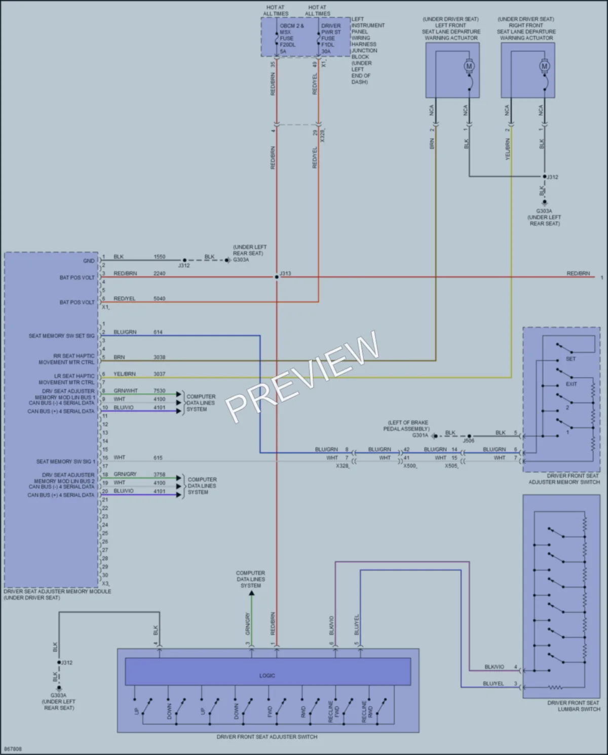 2024 Chevrolet SilveradoEV Memory Systems wiring diagram preview