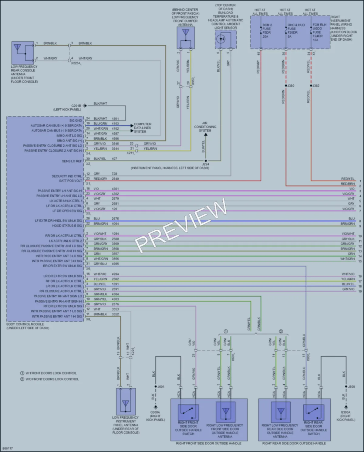 2024 Chevrolet SilveradoEV Power Door Locks wiring diagram preview