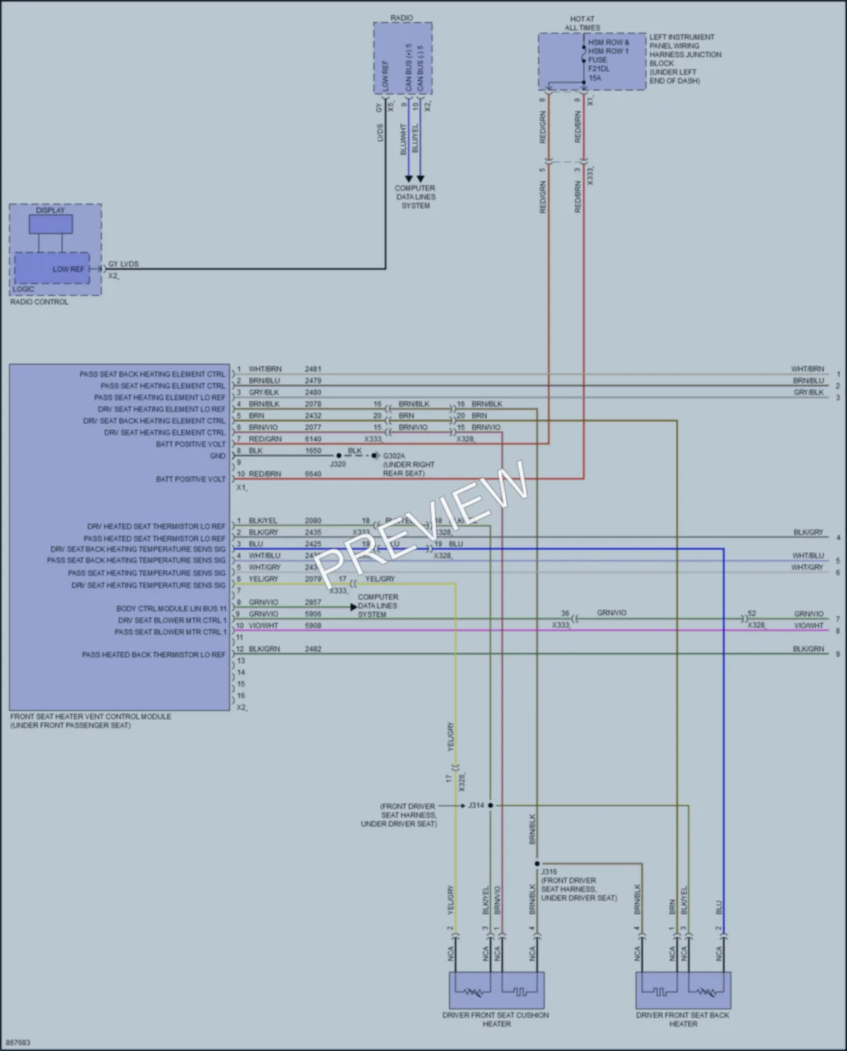 2024 Chevrolet SilveradoEV Power Seats wiring diagram preview