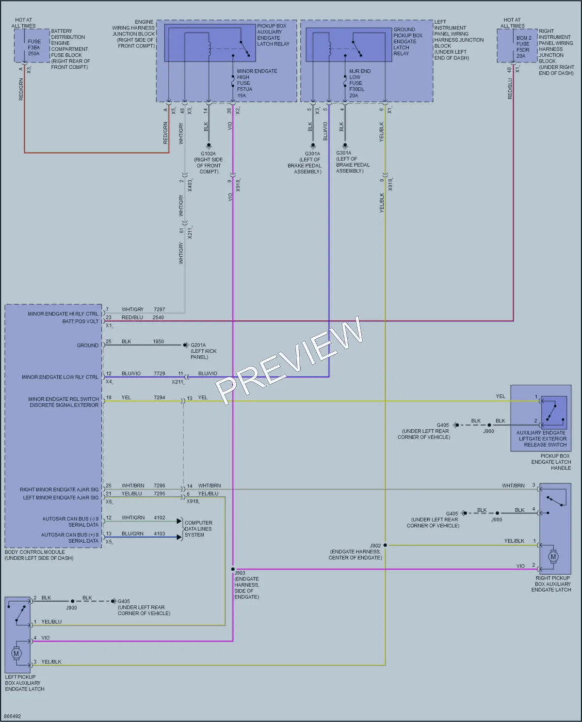2024 Chevrolet SilveradoEV Trunk Tailgate Fuel Door wiring diagram preview