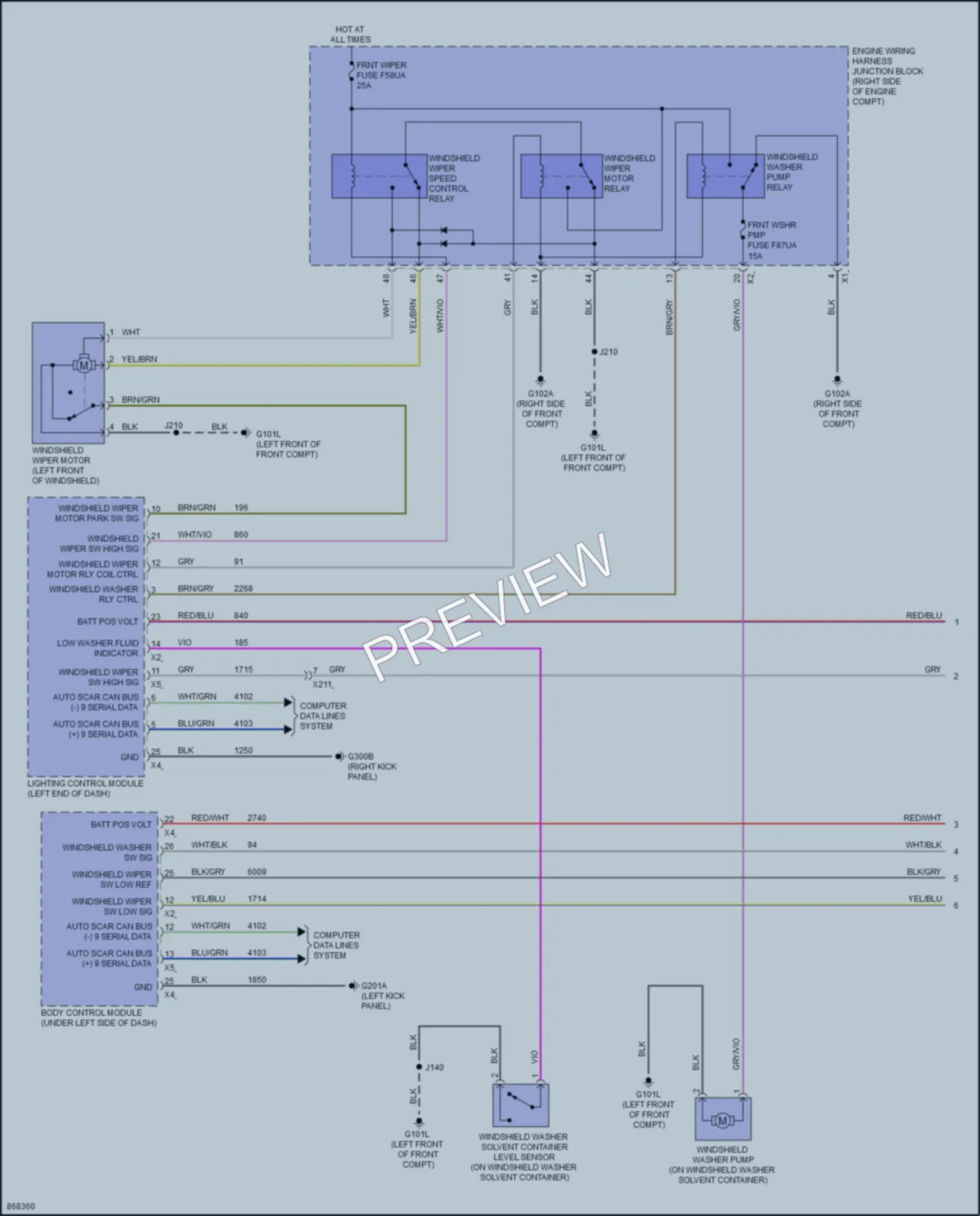 2024 Chevrolet SilveradoEV Wiper Washer wiring diagram preview