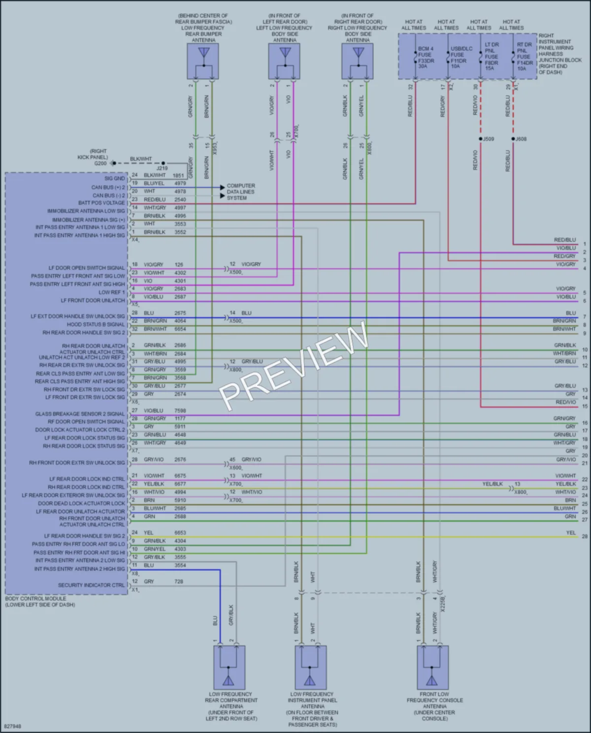 2024 Chevrolet Suburban Power Door Locks wiring diagram preview