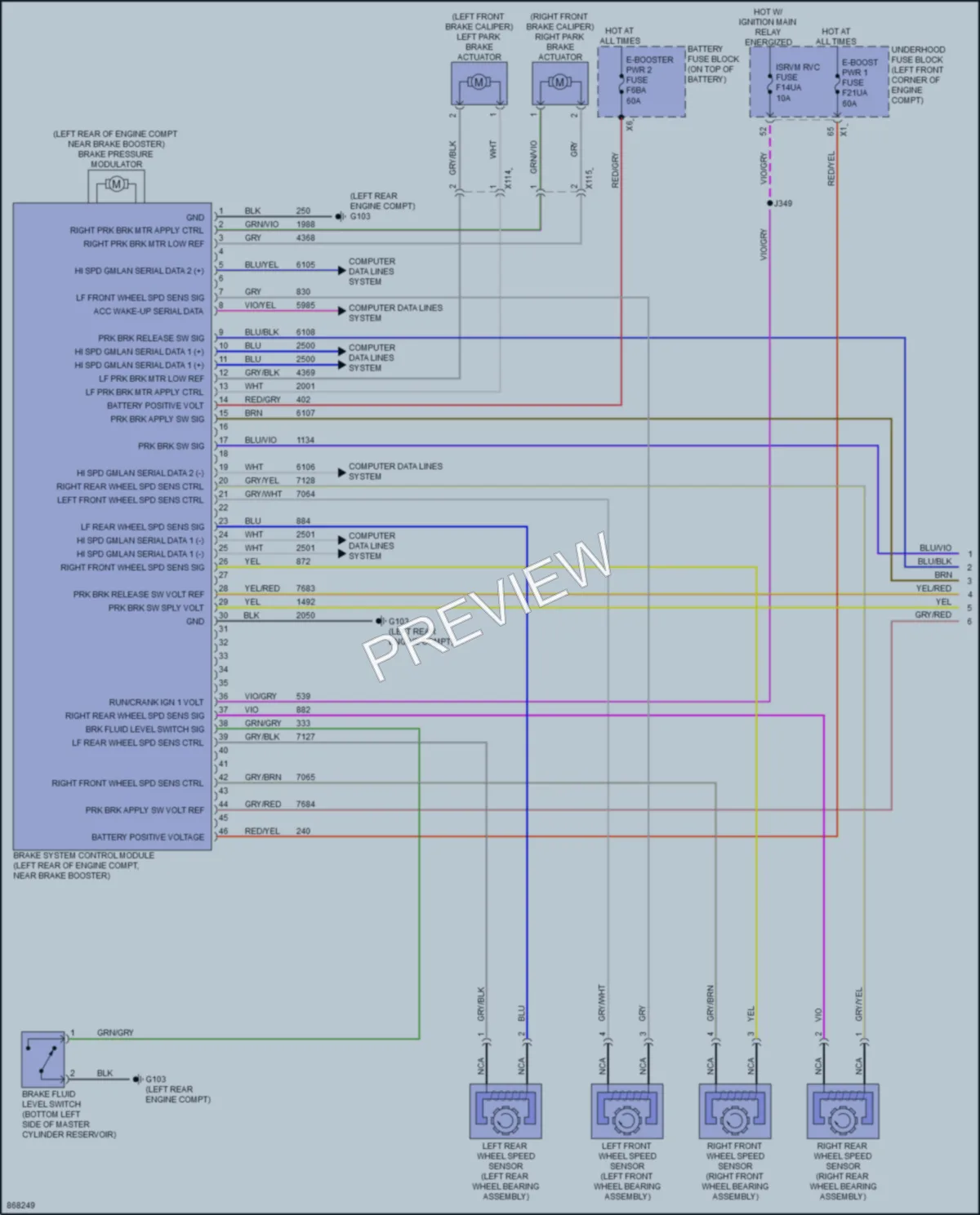 2024 Chevrolet TrailBlazer Anti Lock Brakes wiring diagram preview
