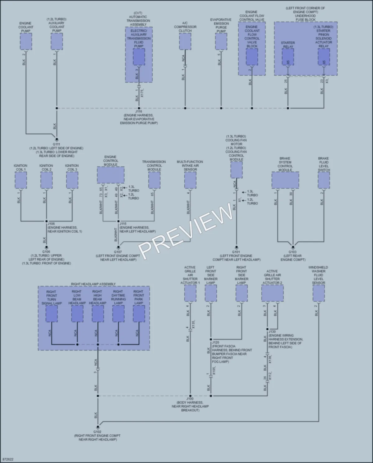 2024 Chevrolet TrailBlazer Ground Distribution wiring diagram preview