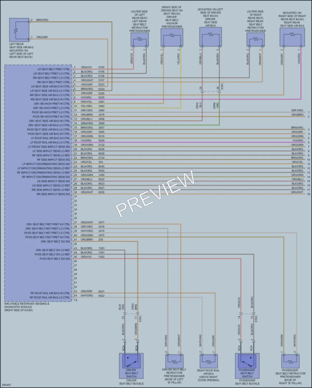 2024 Chevrolet TrailBlazer Supplemental Restraints wiring diagram preview