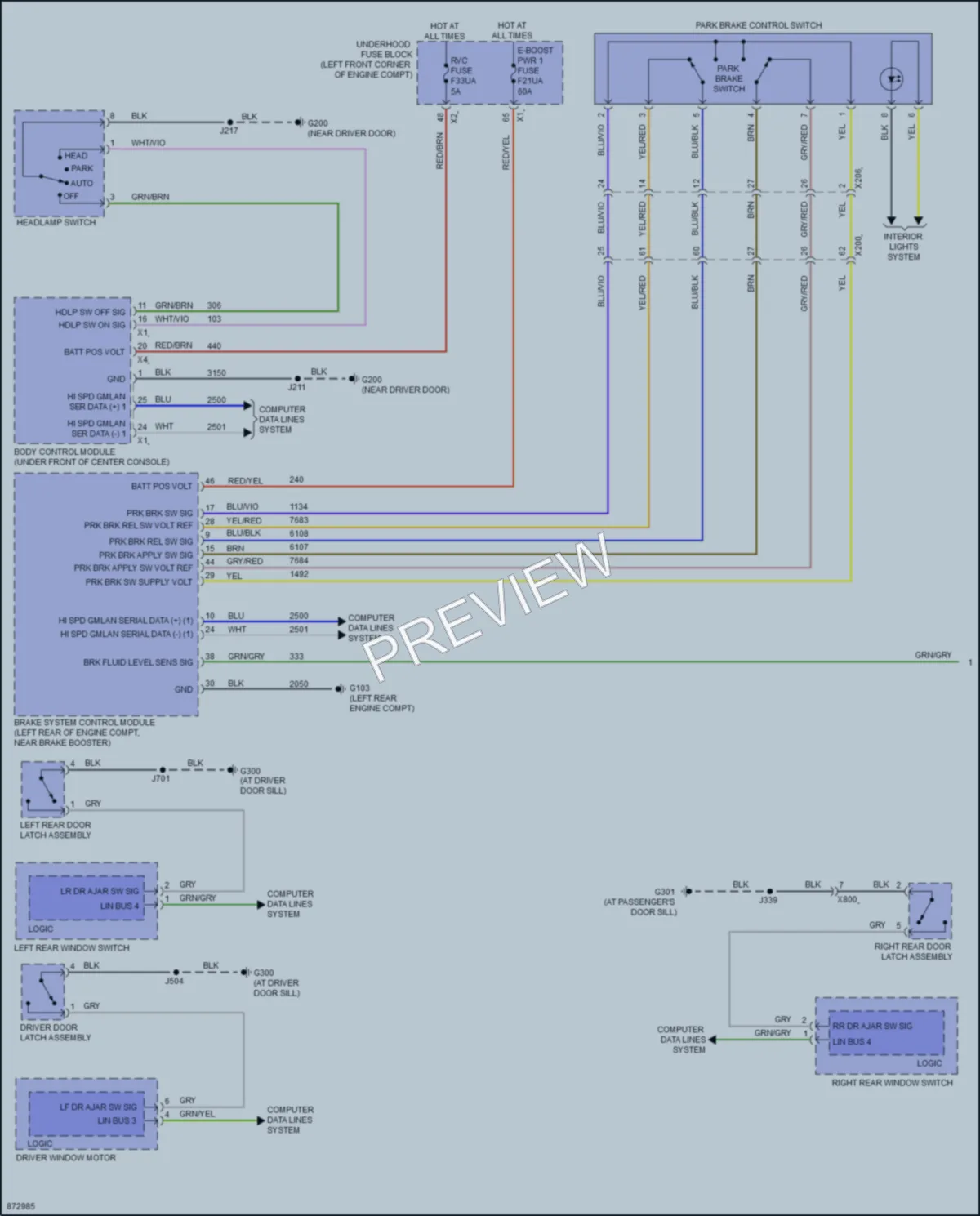 2024 Chevrolet TrailBlazer Warning Systems wiring diagram preview