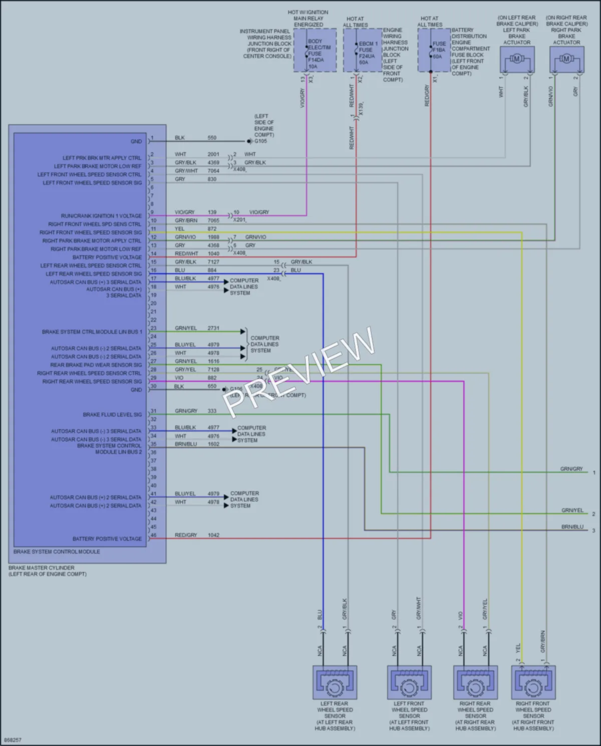 2024 Chevrolet Traverse Anti Lock Brakes wiring diagram preview