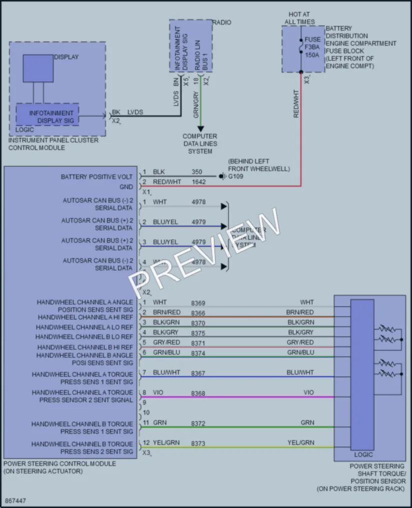 2024 Chevrolet Traverse Electronic Power Steering wiring diagram preview