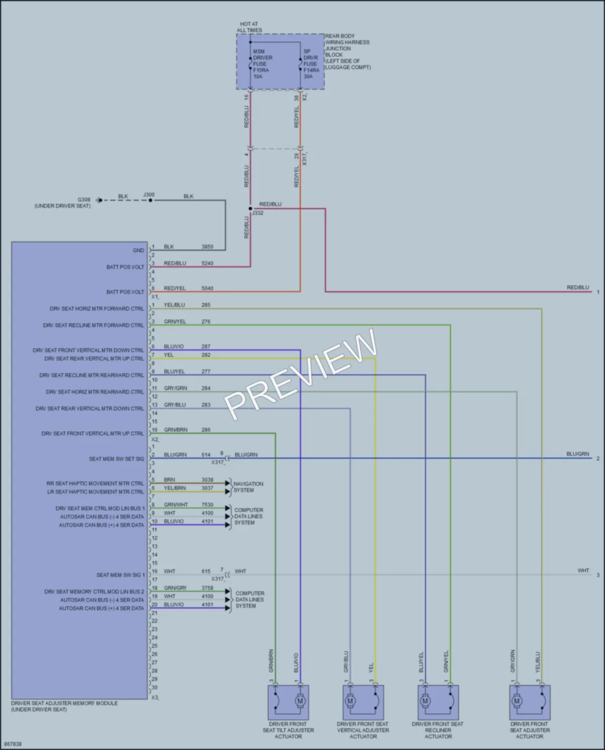 2024 Chevrolet Traverse Memory Systems wiring diagram preview