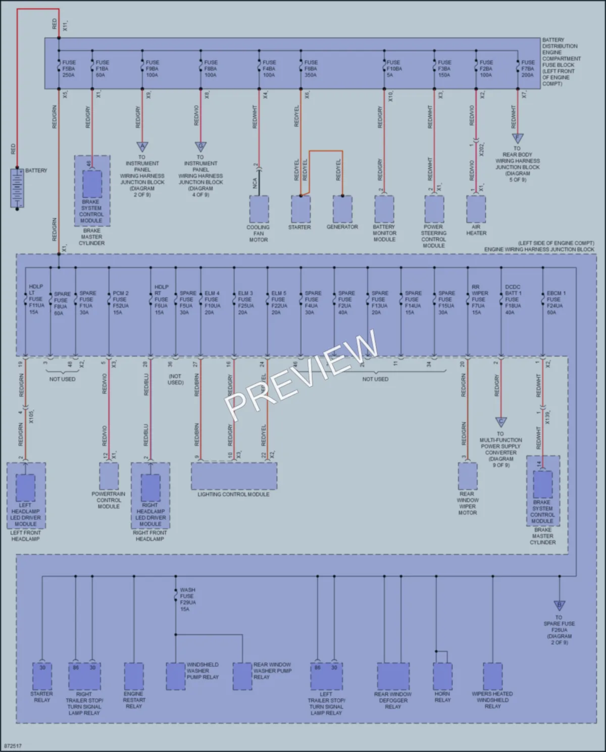 2024 Chevrolet Traverse Power Distribution wiring diagram preview