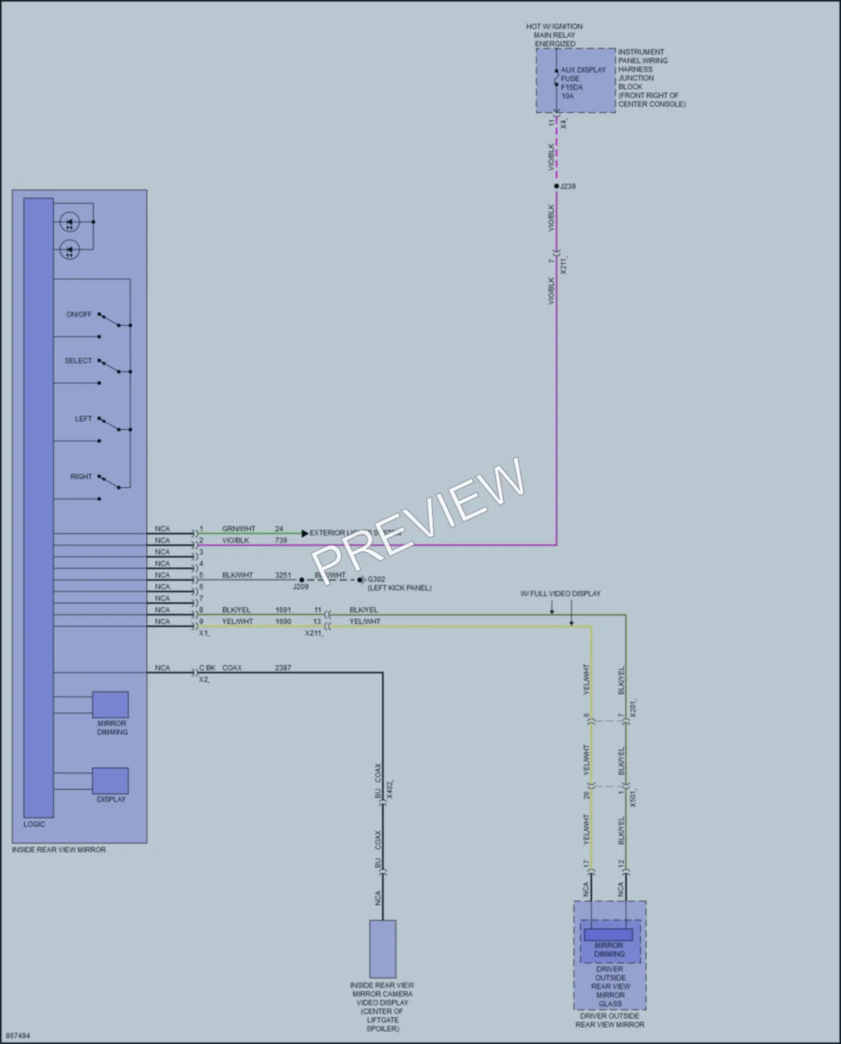 2024 Chevrolet Traverse Power Mirrors wiring diagram preview