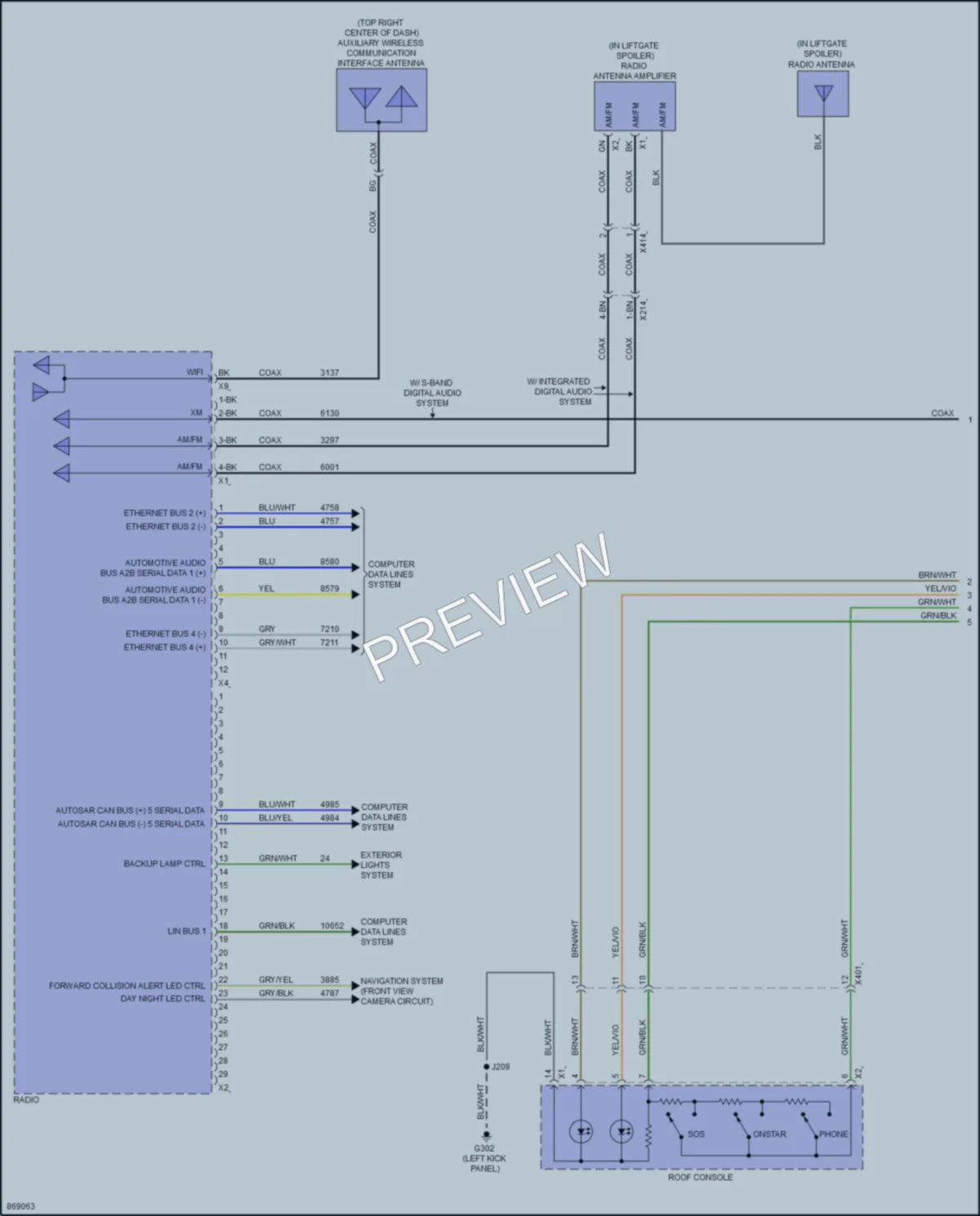 2024 Chevrolet Traverse Radio wiring diagram preview