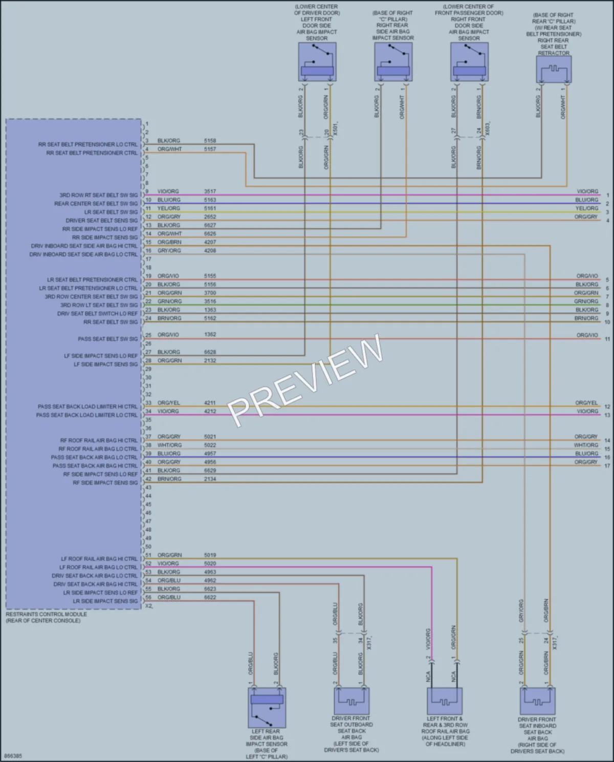 2024 Chevrolet Traverse Supplemental Restraints wiring diagram preview